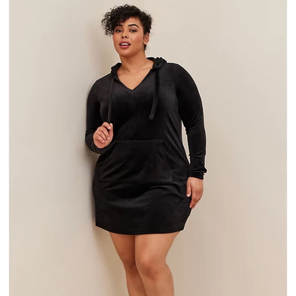 Velour Hooded Lounge Gown